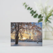 Het Platteland van de winter in Letland Briefkaart (Staand voorkant)