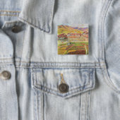 Het platteland vierkante button 5,1 cm (In situ)