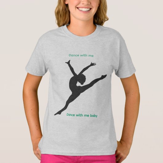 Het Playground T-shirt met danser in staalgrijs (Voorkant)