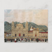 Het Plaza de Bolivar, Bogota, 1837 Briefkaart (Voorkant)