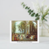 Het pleidooi van Antoine Watteau Briefkaart (Staand voorkant)
