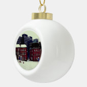 Het plein keramische bal ornament (Rechts)