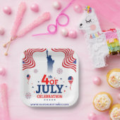 Het plein van 4 juli papieren bordje (Feest)