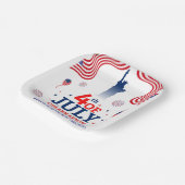 Het plein van 4 juli papieren bordje (Gebogen)