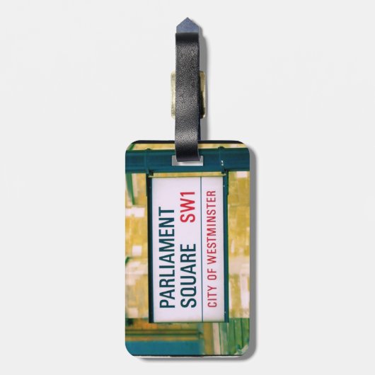 Het Plein van het Parlement - Stad Westminster Lab Bagagelabel (Achterkant verticaal)