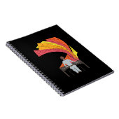 Het plezier om pianoillustratie te spelen (zwart) notitieboek (Rechterzijde)