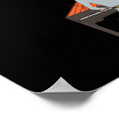 Het plezier om pianoillustratie te spelen (zwart) poster (Hoek)