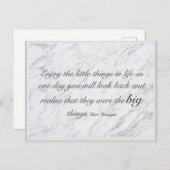 Het plezier van de kleine dingen in het leven briefkaart (Voorkant / Achterkant)