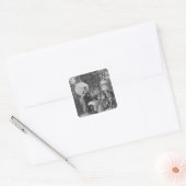 Het plezier van het moederschap vierkante sticker (Envelop)