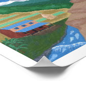 Het ploegen met Oxen, Nepal Poster (Hoek)