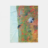 Het plukken van bloemen in een veld, Mary Cassatt Fleece Deken (Voorkant)