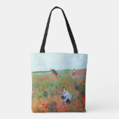 Het plukken van bloemen in een veld, Mary Cassatt Tote Bag (Achterkant)