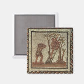 Het plukken van fruit, Romeins mozaïek Magneet (Voorkant / Achterkant)