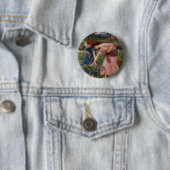 Het Plukken van Rozenknoppen Ronde Button 5,7 Cm (In situ)