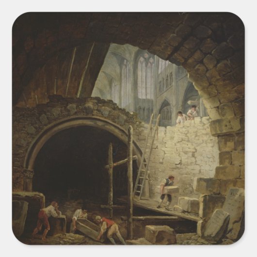 Het plunderen van de Royal Vaults Vierkante Sticker (Voorkant)