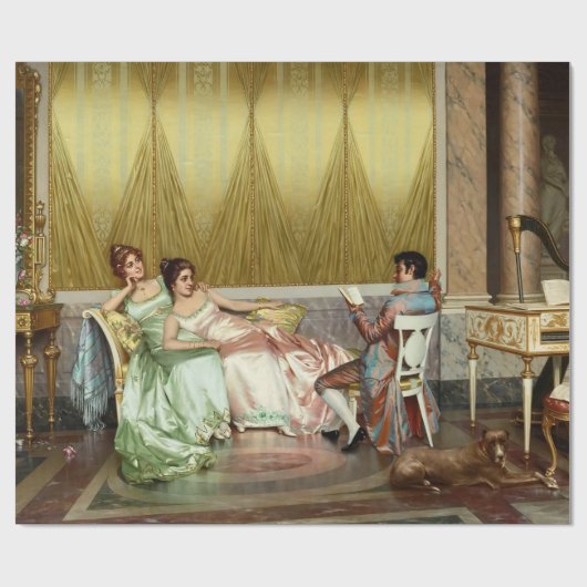 Het poëzie lezen cadeaupapier (Vlak)