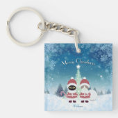 Het Poiluna-kerstplein van Jouw naam Sleutelhanger (Voorkant)