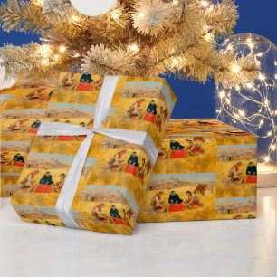 Het Pokerspel Cowboy Inheemse Amerikaan Chinees Ma Cadeaupapier