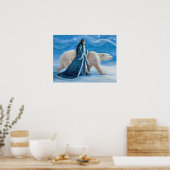 Het Polaire Beer en de sneeuwprinses 12x16 Poster (Keuken)