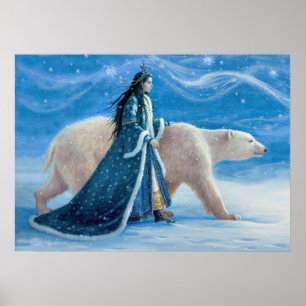 Het Polaire Beer en de sneeuwprinses Poster
