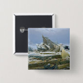 Het Polaire Zee, 1824 Vierkante Button 5,1 Cm (Voorkant /achterkant)