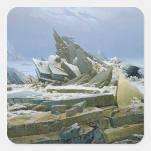 Het Polaire Zee, 1824 Vierkante Sticker