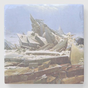 Het Polar Zee (door Caspar David Friedrich) Stenen Onderzetter
