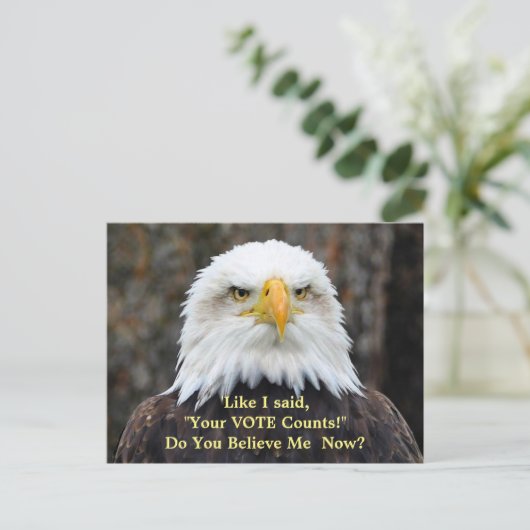 Het politieke Briefkaart van de STEM van Eagle van (Staand voorkant)