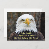 Het politieke Briefkaart van de STEM van Eagle van (Voorkant / Achterkant)