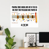 Het pompen van drie natriumionen uit de cel (Na-K Poster (Thuiskantoor)