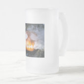 Het pompoenhoofd van de ruiter zonder hoofd staat  matglas bierpul (Voorkant rechts)