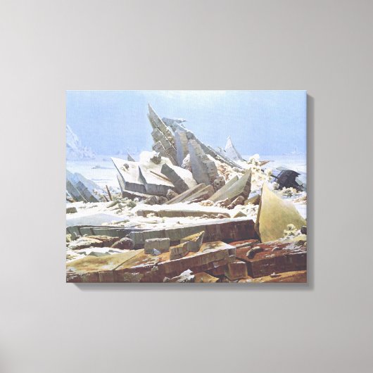 Het poolijs Zee (door Caspar David Friedrich) Canvas Afdruk (Voorkant)