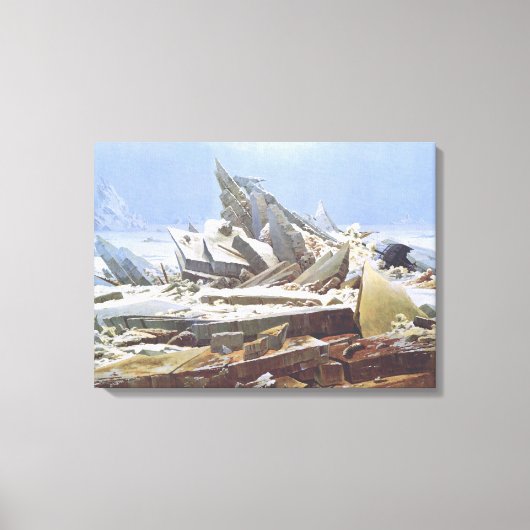 Het poolijs Zee (door Caspar David Friedrich) Canvas Afdruk (Voorkant)