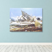 Het poolijs Zee (door Caspar David Friedrich) Canvas Afdruk (Insitu (Houten vloer))