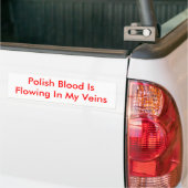 Het Poolse bloed stroomt in mijn dierenartsen Bumpersticker (Op Truck)
