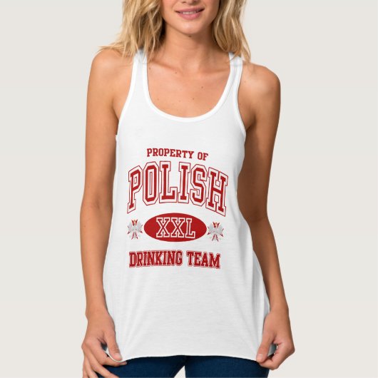 Het Poolse Drink team kletsen Tanktop (Voorkant)