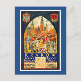 Het Poolse Vintage Poster van de Reis Briefkaart