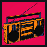 Het Pop-Art Poster van de Uitbreiding van Boombox<br><div class="desc">80s/90s Boombox Radio Foto Uitbreiding Pop-Art Poster</div>