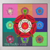 Het Pop Art Tudor-Roos Poster (Voorkant)