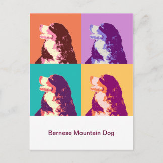 Het Pop-art van de Hond van de Berg van Bernese Briefkaart