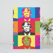 Het Pop-art van Donald Trump Briefpapier (Staand voorkant)