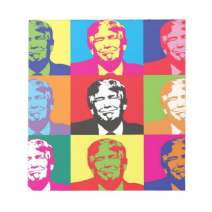 Het Pop-art van Donald Trump Notitieblok