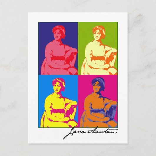 Het Pop-art van Jane Austen Briefkaart (Voorkant)