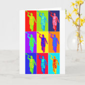 Het Pop-art van Moroni van de engel Kaart (Gele Bloem)