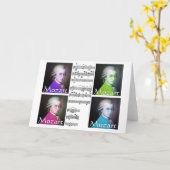 het pop-artwenskaart van Mozart Kaart (Gele Bloem)