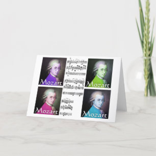 het pop-artwenskaart van Mozart Kaart