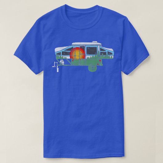 Het Pop-op Ontwerp van de Camper van de  Natuur va T-shirt (Design voorkant)