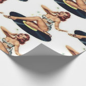 Het pop-upmeisje op record cadeaupapier (Hoek)