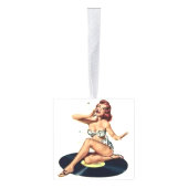 Het pop-upmeisje op record decoratie (Rechts)