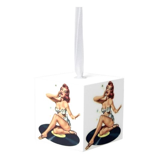 Het pop-upmeisje op record decoratie (Achter hoekig)